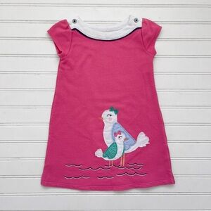 VGUC Seagull Embroidered Applique French Terry Knit Spring Summer Dress